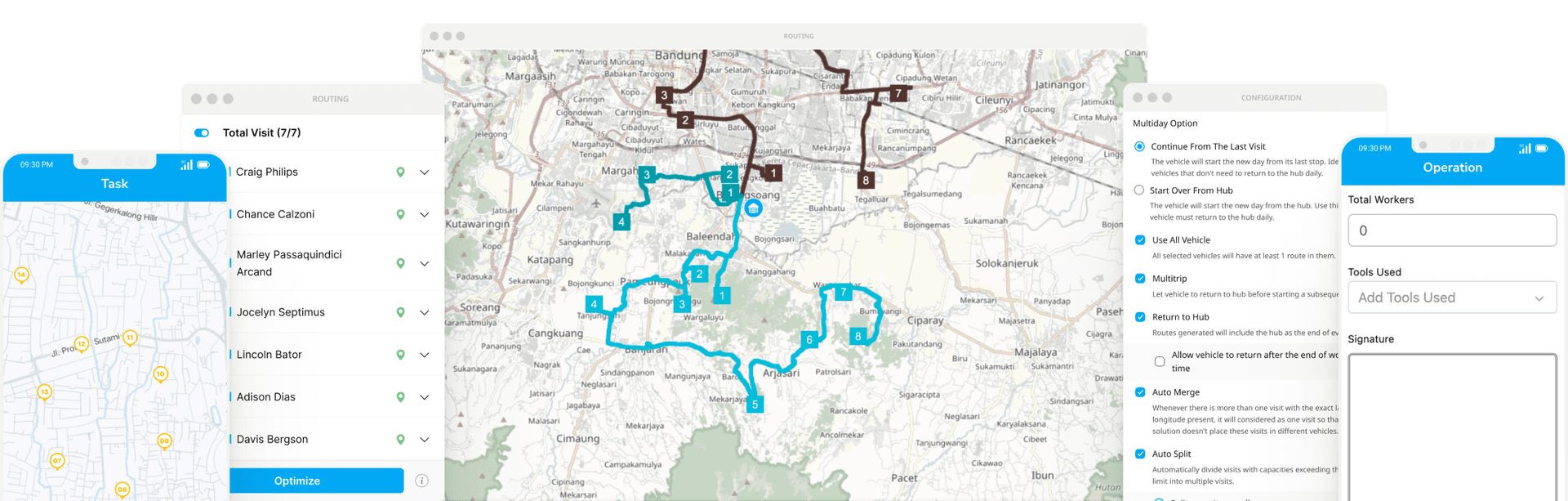 Dashboard Delivery Management System menampilkan pelacakan real-time