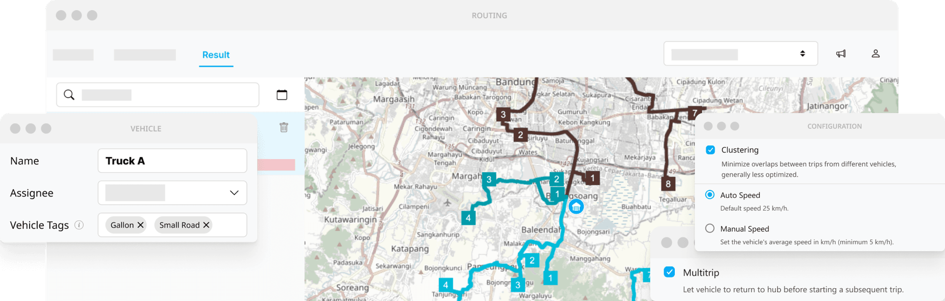 Transportation Management System dashboard showing route optimization