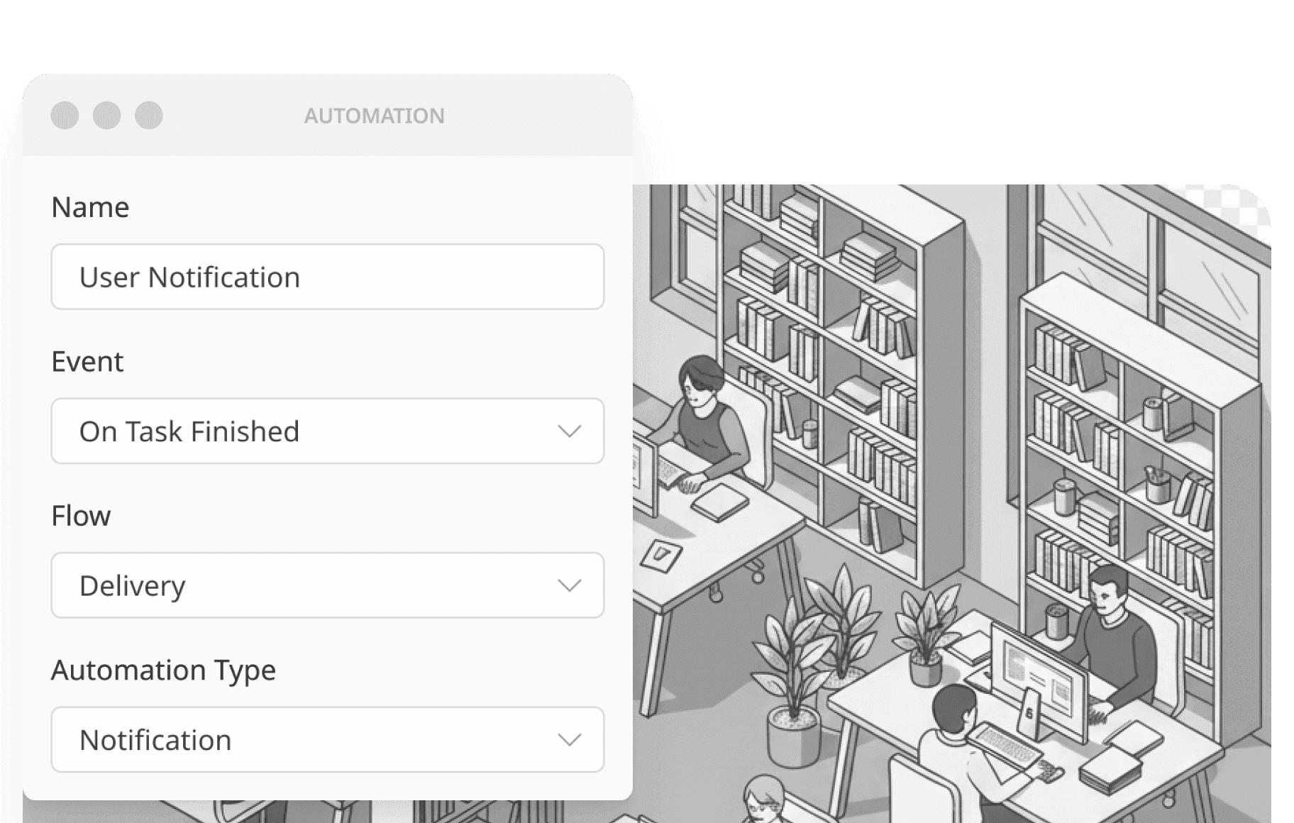 Gambaran fitur otomasi