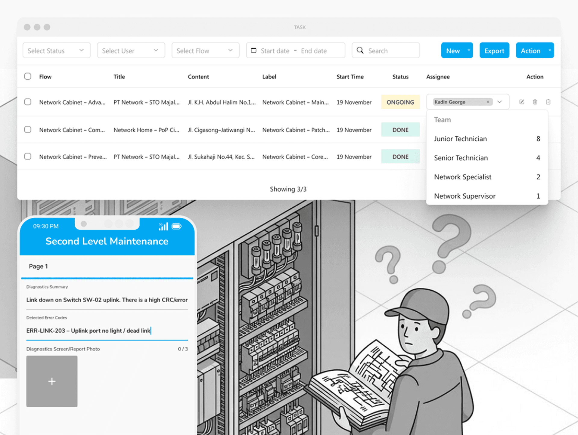 Penugasan teknisi ahli