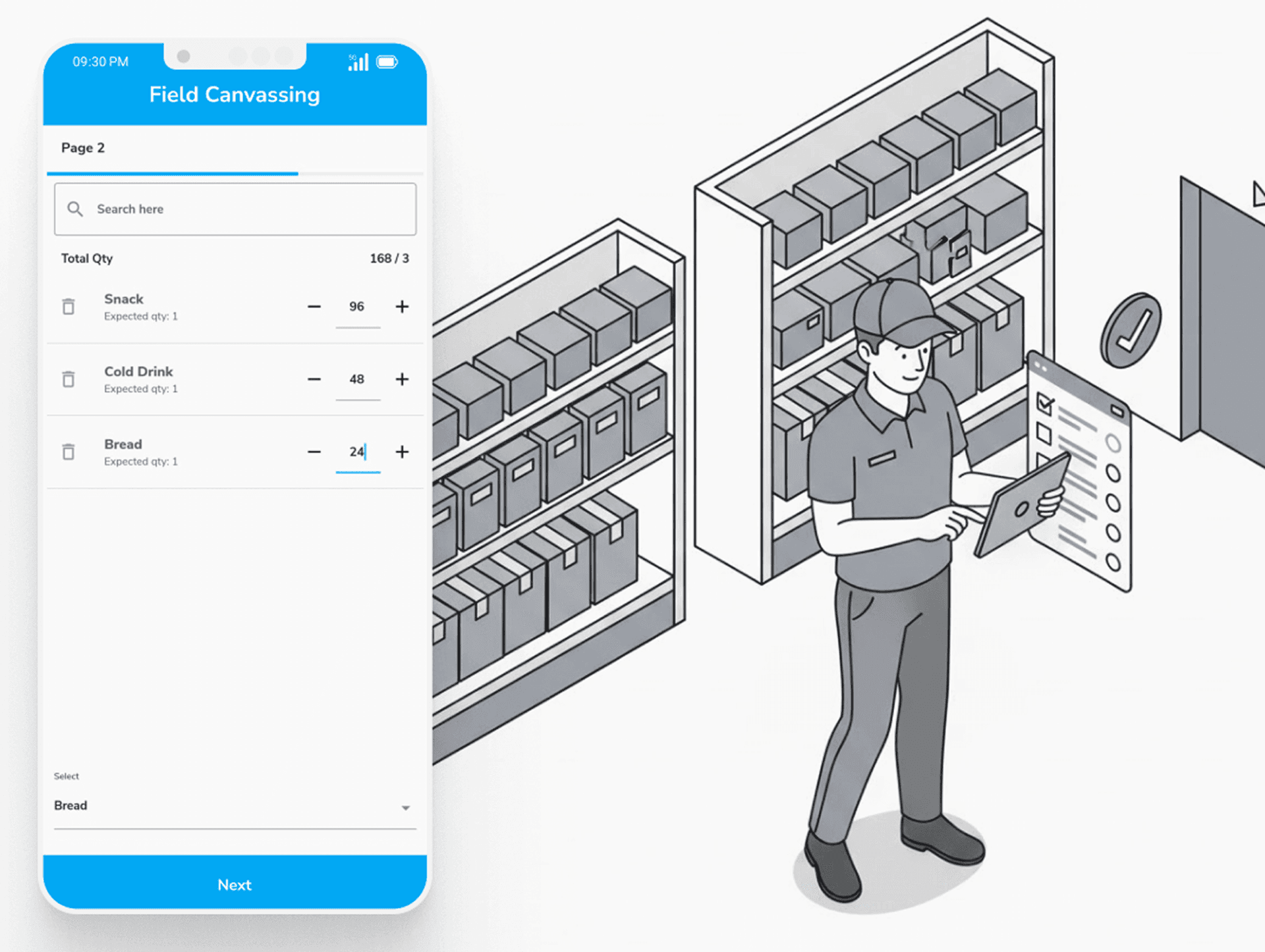 Eksekusi kunjungan terpandu di outlet