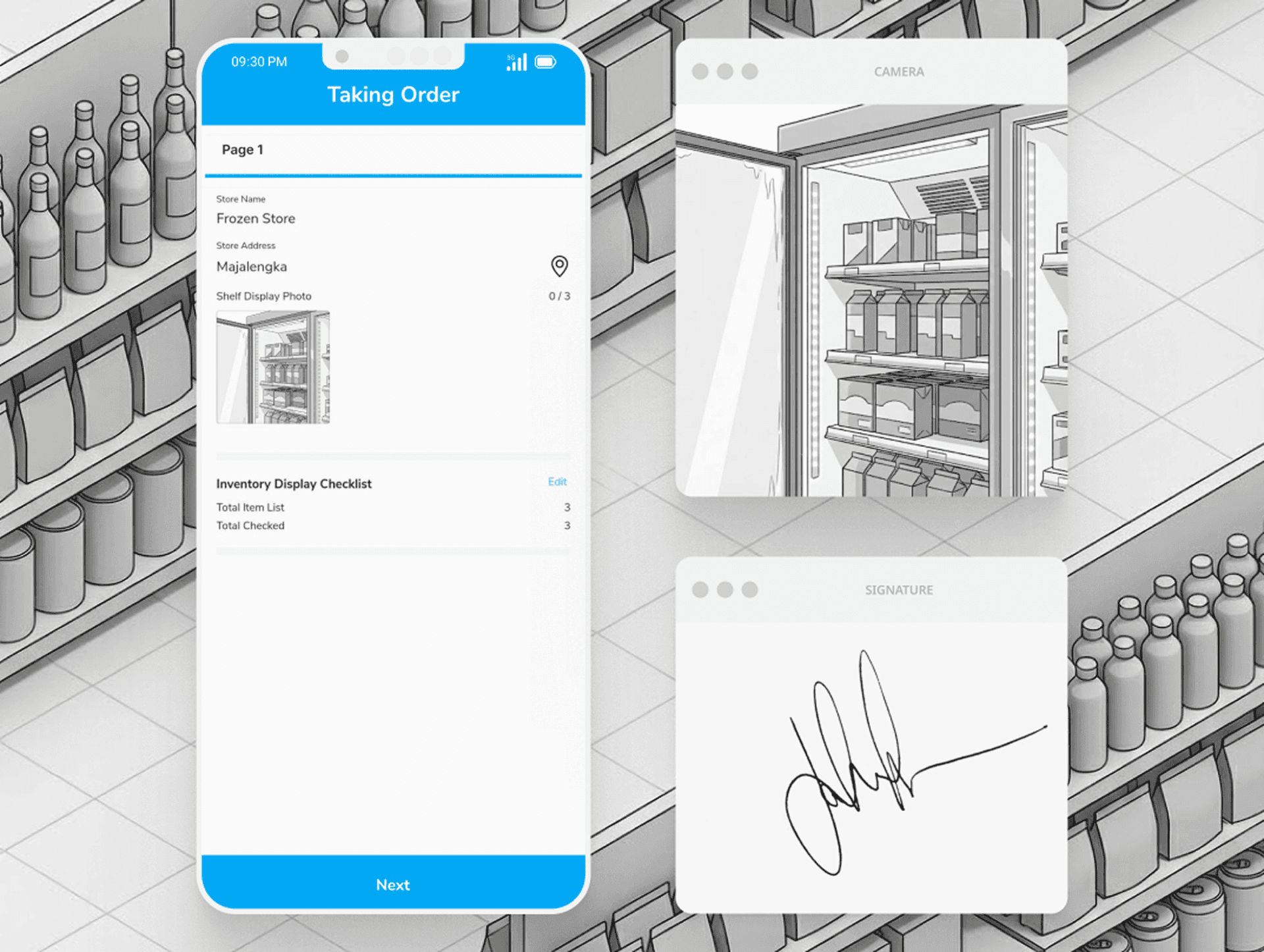 Bukti digital untuk kunjungan toko