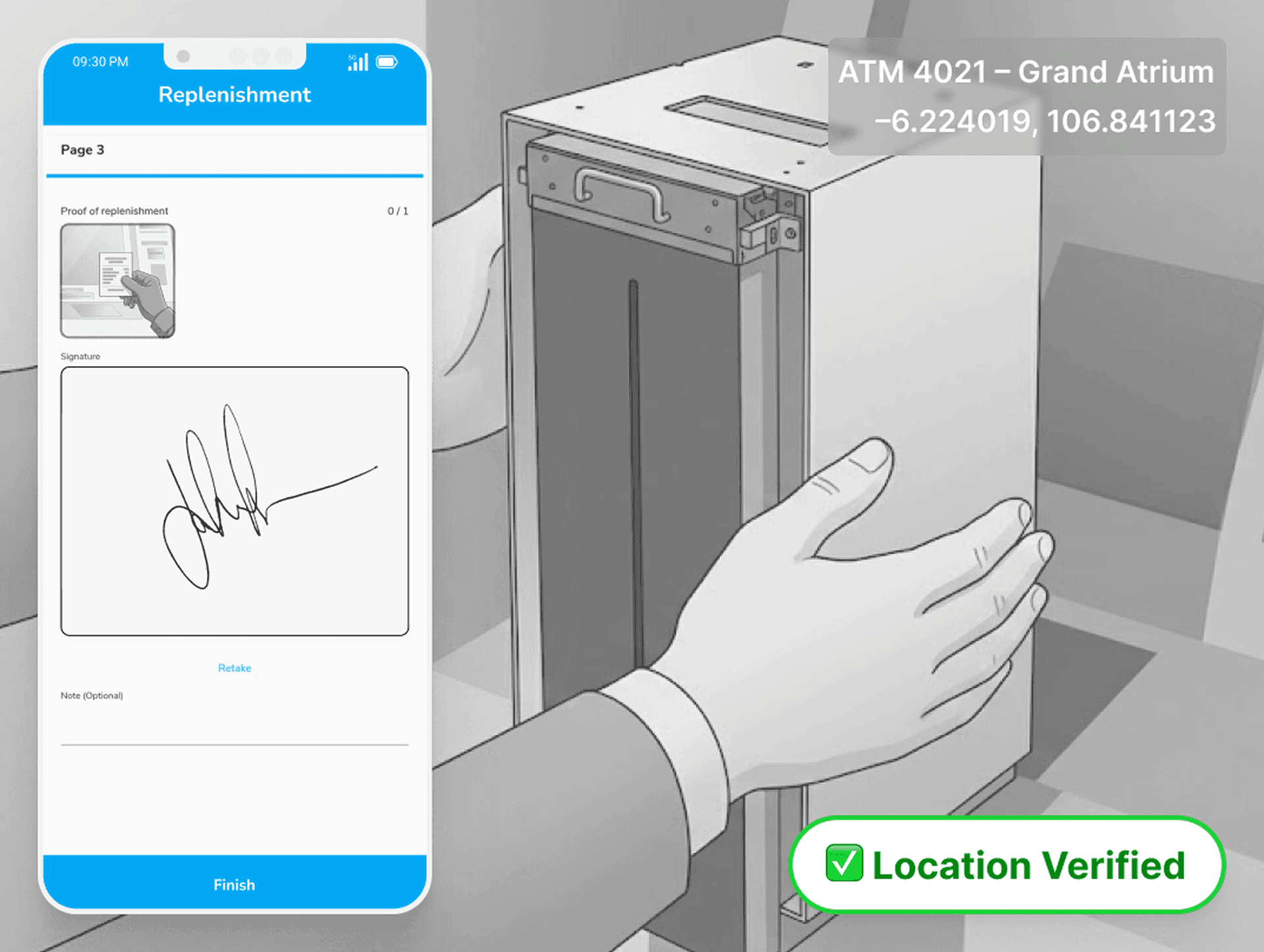 Validasi pengambilan dan pengantaran