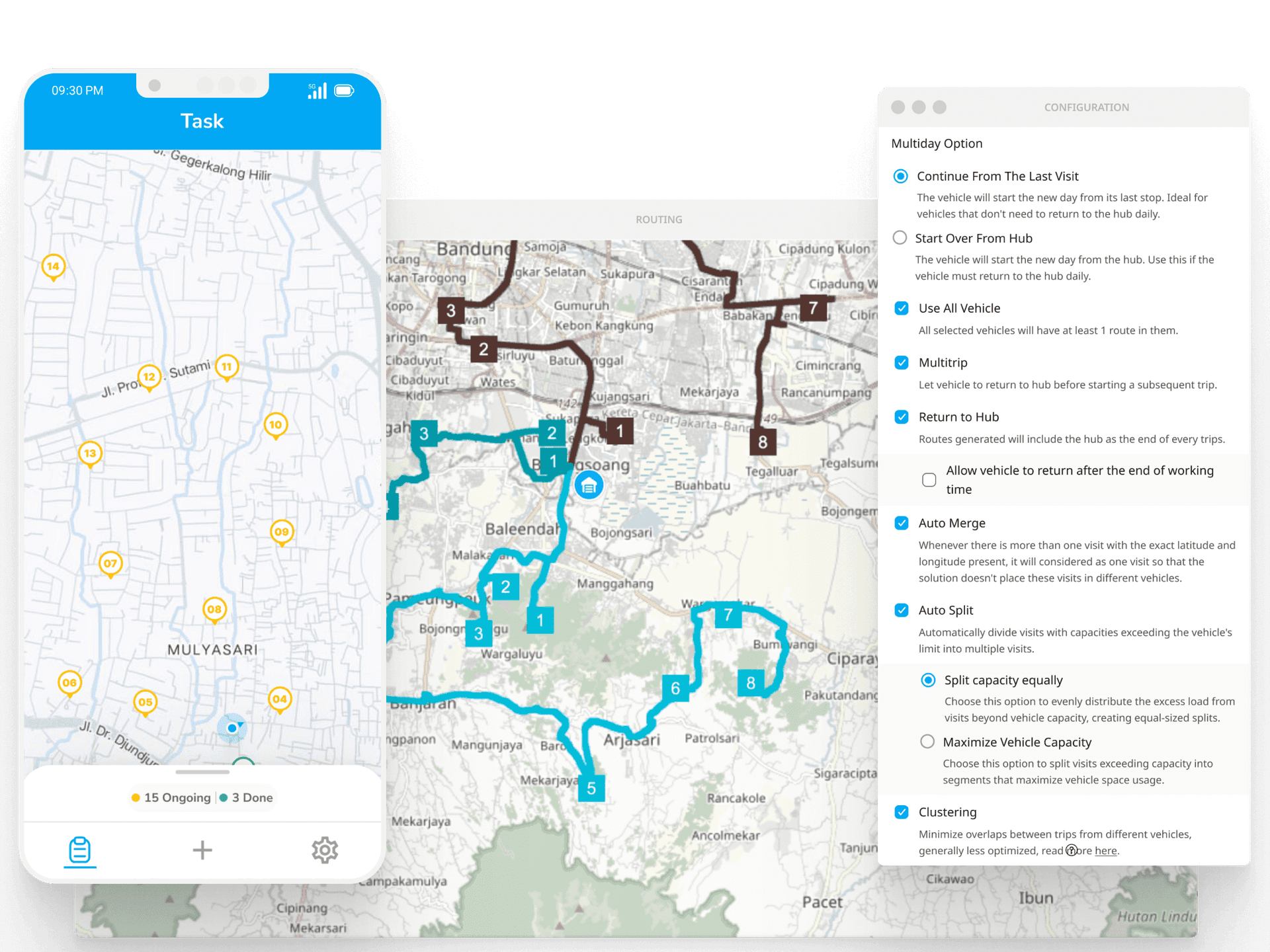 Automated sales route planning interface