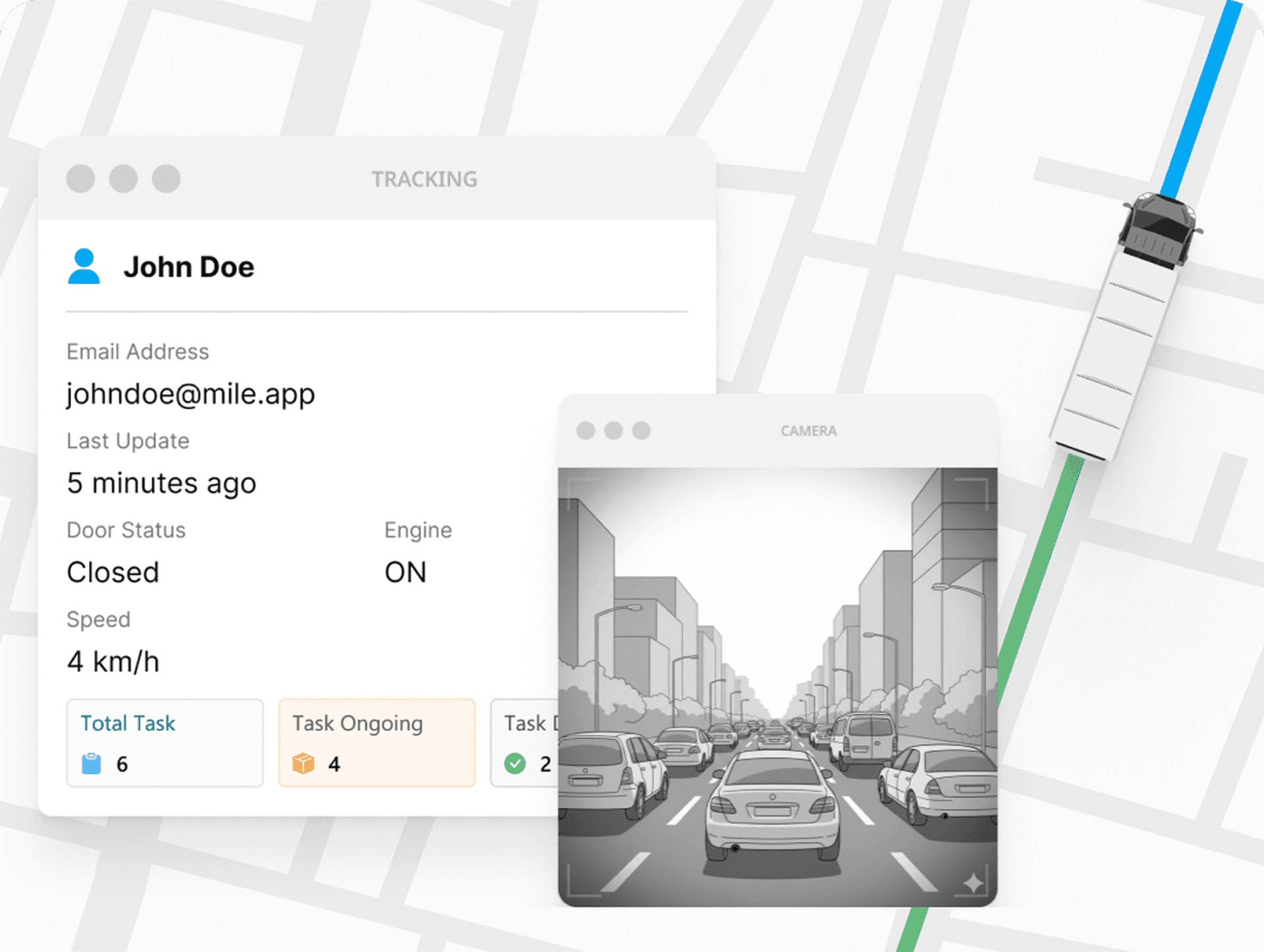 Dashboard visibilitas kendaraan real-time